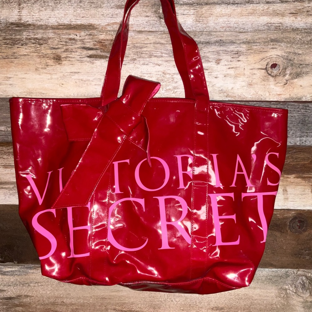 Victoria's Secret Glossy Red Tote